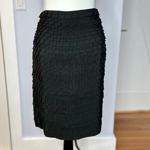 Per Se Black tiered mini-pleated skirt. Size 12